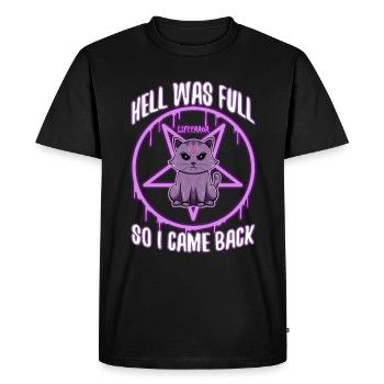 Hell Was Full So I Came Back - Lifeerror - Men's Premium Organic T-Shirt - black - Front - Nico (187cm)