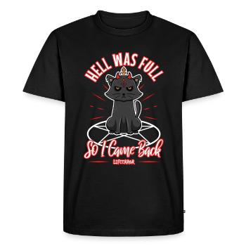 Hell Was Full So I Came Back - Lifeerror - Men's Premium Organic T-Shirt - black - Front - Nico (187cm)