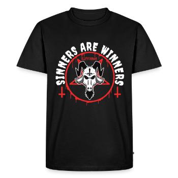 Sinners are Winners - Lifeerror - Men's Premium Organic T-Shirt - black - Front - Nico (187cm)