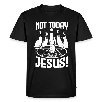 Not Today Jesus - Lifeerror - Men's Premium Organic T-Shirt - black - Front - Nico (187cm)