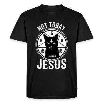 Not Today Jesus - Lifeerror - Men's Premium Organic T-Shirt - black - Front - Nico (187cm)