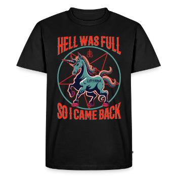 L’enfer était plein alors je suis revenu - Lifeerror - T-shirt Premium bio Homme - noir - Devant - Nico (187cm)
