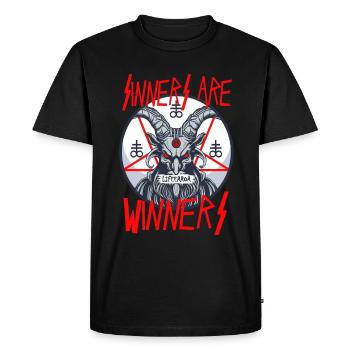 Sinners are Winners - Lifeerror - Men's Premium Organic T-Shirt - black - Front - Nico (187cm)