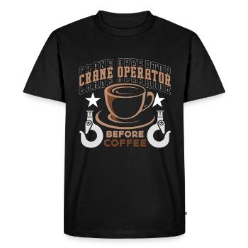 Grutier avant la construction amateur de café - T-shirt Premium bio Homme - noir - Devant - Nico (187cm)
