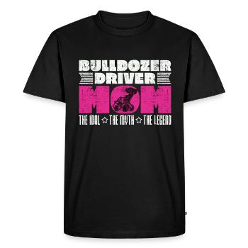 Bulldozer Driver Mom The Idol Construction Vehicle - Men's Premium Organic T-Shirt - black - Front - Nico (187cm)