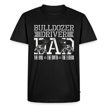 Bulldozer Driver Dad The Idol The Heavy Equipment - Men's Premium Organic T-Shirt - black - Front - Nico (187cm)