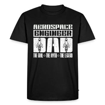 Aerospace Engineer Dad The Idol The Engineering - Men's Premium Organic T-Shirt - black - Front - Nico (187cm)