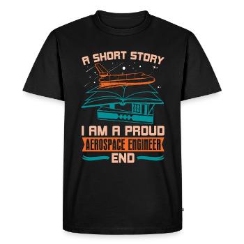 Aerospace Engineer A Short Story I Am Aeronautical - Men's Premium Organic T-Shirt - black - Front - Nico (187cm)