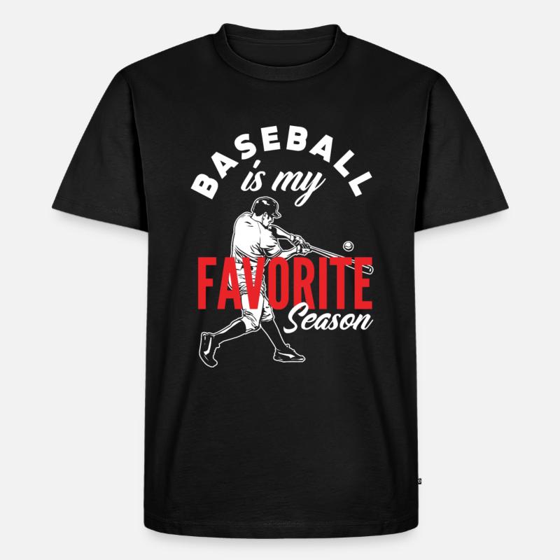 Lustiger Baseball - Männer Premium Bio T-Shirt - Schwarz