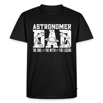 Astronomer Dad The Idol The Myth The Astrophysics - Männer Premium Bio T-Shirt - Schwarz - Vorne - Nico (187cm)
