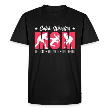 Catch Wrestler Maman L’idole Le lutteur Boxe - T-shirt Premium bio Homme - noir - Devant - Nico (187cm)
