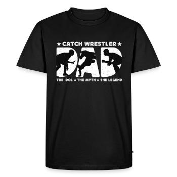 Catch Wrestler Dad The Idol Freestyle Wrestling - T-shirt Premium bio Homme - noir - Devant - Nico (187cm)