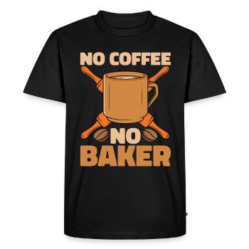 Boulanger Pas de Café Non Boulanger Pâtissier Amateur de café - T-shirt Premium bio Homme - noir - Devant - Nico (187cm)