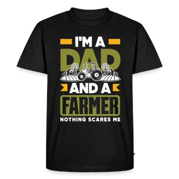 Funny Farmer Farm Farmer Gift - Men's Premium Organic T-Shirt - black - Front - Nico (187cm)