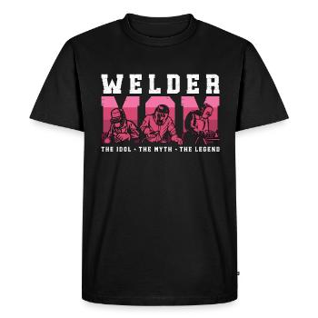 Maman soudeuse L’idole Le mythe Les soudeurs soudeurs - T-shirt Premium bio Homme - noir - Devant - Nico (187cm)