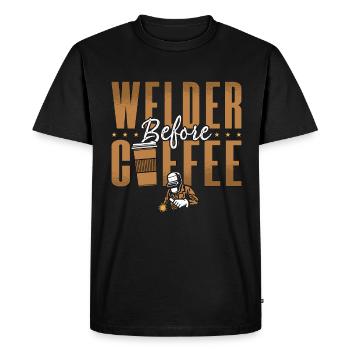 Soudeur avant le soudage au café Soudeurs amateurs de café - T-shirt Premium bio Homme - noir - Devant - Nico (187cm)