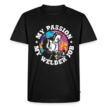 Soudeur Ma Passion Mon Travail Soudeur Métallurgie Soudeurs - T-shirt Premium bio Homme - noir - Devant - Nico (187cm)