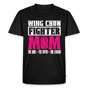Wing Chun Fighter Maman L’Idole Art Martial Chinois - T-shirt Premium bio Homme - noir - Devant - Nico (187cm)