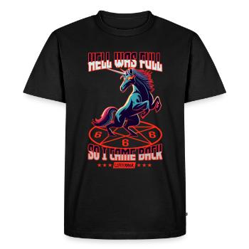 L’enfer était plein alors je suis revenu - Lifeerror - T-shirt Premium bio Homme - noir - Devant - Nico (187cm)