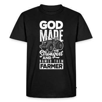Funny Farmer Farm Farmer Gift - Men's Premium Organic T-Shirt - black - Front - Nico (187cm)