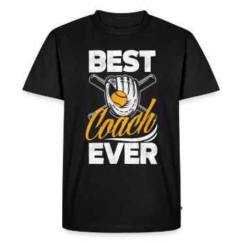 Funny Baseball - Men's Premium Organic T-Shirt - black - Front - Nico (187cm)