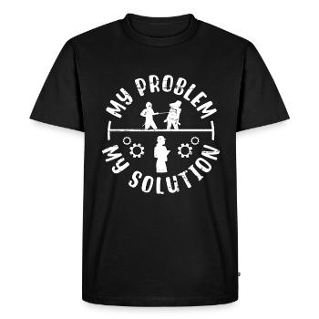 Architect My Problem My Solution Pictogram Mom Dad - Men's Premium Organic T-Shirt - black - Front - Nico (187cm)