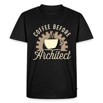 Architect Coffee Before Draftsman Coffee Lover - Men's Premium Organic T-Shirt - black - Front - Nico (187cm)
