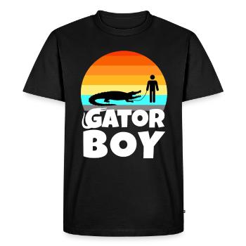 Gator Boy - Men's Premium Organic T-Shirt - black - Front - Nico (187cm)