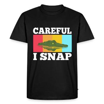 Attention je casse l’alligator - T-shirt Premium bio Homme - noir - Devant - Nico (187cm)