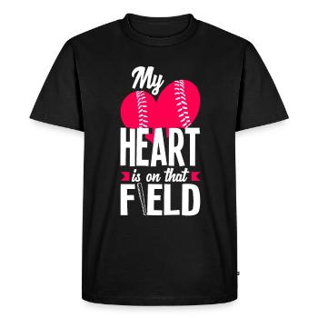 Funny Baseball - Men's Premium Organic T-Shirt - black - Front - Nico (187cm)
