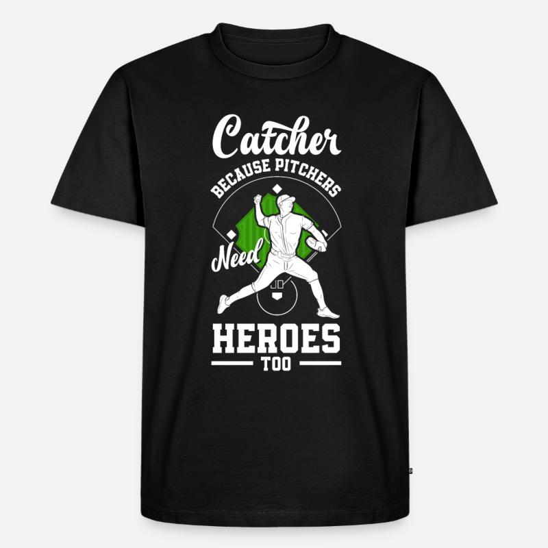 Lustiger Baseball - Männer Premium Bio T-Shirt - Schwarz