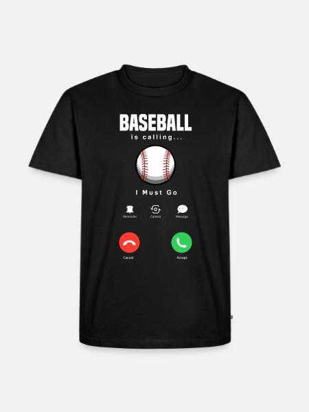 Lustiger Baseball - Männer Premium Bio T-Shirt - Schwarz