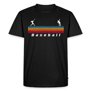Funny Baseball - Men's Premium Organic T-Shirt - black - Front - Nico (187cm)