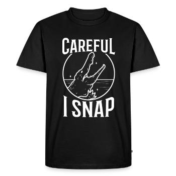 Attention je casse l’alligator - T-shirt Premium bio Homme - noir - Devant - Nico (187cm)