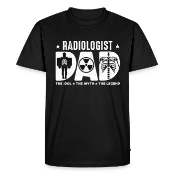 Radiologue Papa L’idole Le mythe Rad Tech Xray - T-shirt Premium bio Homme - noir - Devant - Nico (187cm)