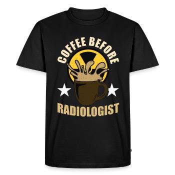 Café de radiologue avant l’amateur de café Xray Tech - T-shirt Premium bio Homme - noir - Devant - Nico (187cm)