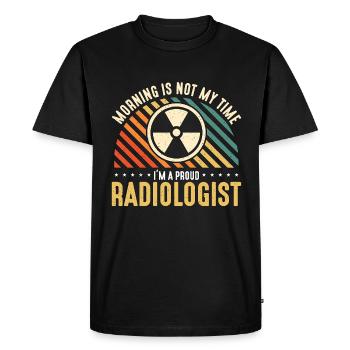 Radiologist Morning Is Not My Time Radiology Tech - Men's Premium Organic T-Shirt - black - Front - Nico (187cm)