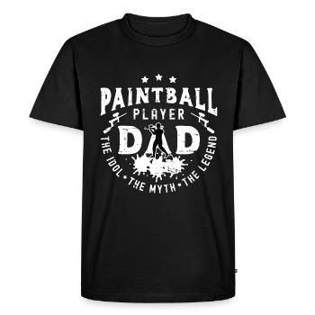 Paintball Player Dad The Idol The Paintballer - Men's Premium Organic T-Shirt - black - Front - Nico (187cm)