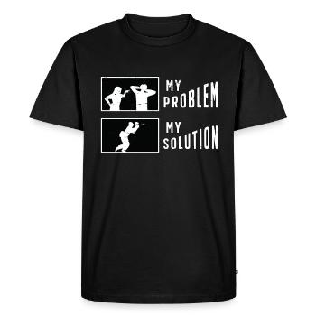 Paintball Player My Problem My Pictogram Dad Mom - Men's Premium Organic T-Shirt - black - Front - Nico (187cm)