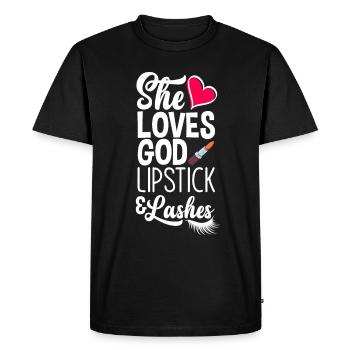 Drôle de maquillage maquilleur artiste cadeau - T-shirt Premium bio Homme - noir - Devant - Nico (187cm)