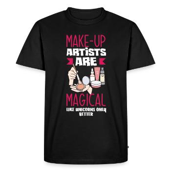Drôle de maquillage maquilleur artiste cadeau - T-shirt Premium bio Homme - noir - Devant - Nico (187cm)
