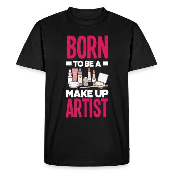 Drôle de maquillage maquilleur artiste cadeau - T-shirt Premium bio Homme - noir - Devant - Nico (187cm)