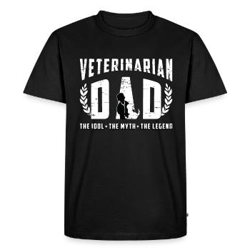 Veterinarian Dad The Idol The Myth The Vet Tech - Men's Premium Organic T-Shirt - black - Front - Nico (187cm)