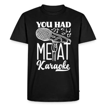 Chanteur de karaoké Chanteur de karaoké Musique - T-shirt Premium bio Homme - noir - Devant - Nico (187cm)