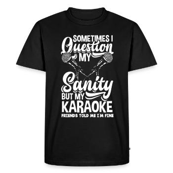 Chanteur de karaoké Chanteur de karaoké Musique - T-shirt Premium bio Homme - noir - Devant - Nico (187cm)