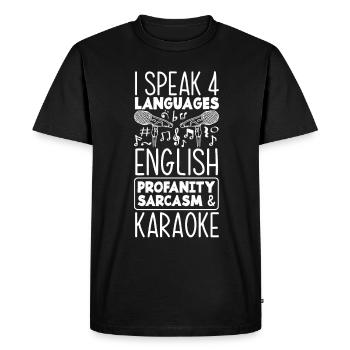 Chanteur de karaoké Chanteur de karaoké Musique - T-shirt Premium bio Homme - noir - Devant - Nico (187cm)