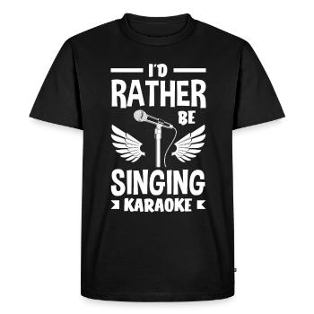 Chanteur de karaoké Chanteur de karaoké Musique - T-shirt Premium bio Homme - noir - Devant - Nico (187cm)