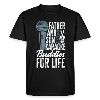 Chanteur de karaoké Chanteur de karaoké Musique - T-shirt Premium bio Homme - noir - Devant - Nico (187cm)