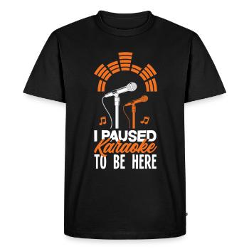 Chanteur de karaoké Chanteur de karaoké Musique - T-shirt Premium bio Homme - noir - Devant - Nico (187cm)