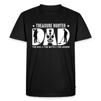 Chasseur de trésors Papa L’idole Le détecteur de métaux - T-shirt Premium bio Homme - noir - Devant - Nico (187cm)